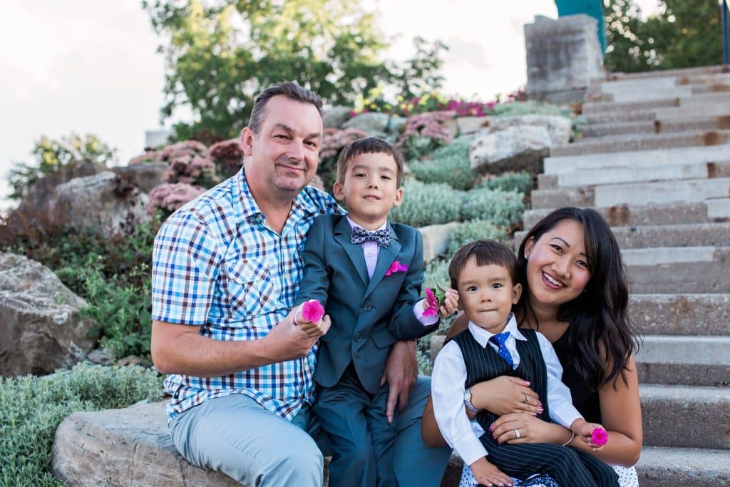 Picture of Lily Ernst of Little Sweet Baker and her family.