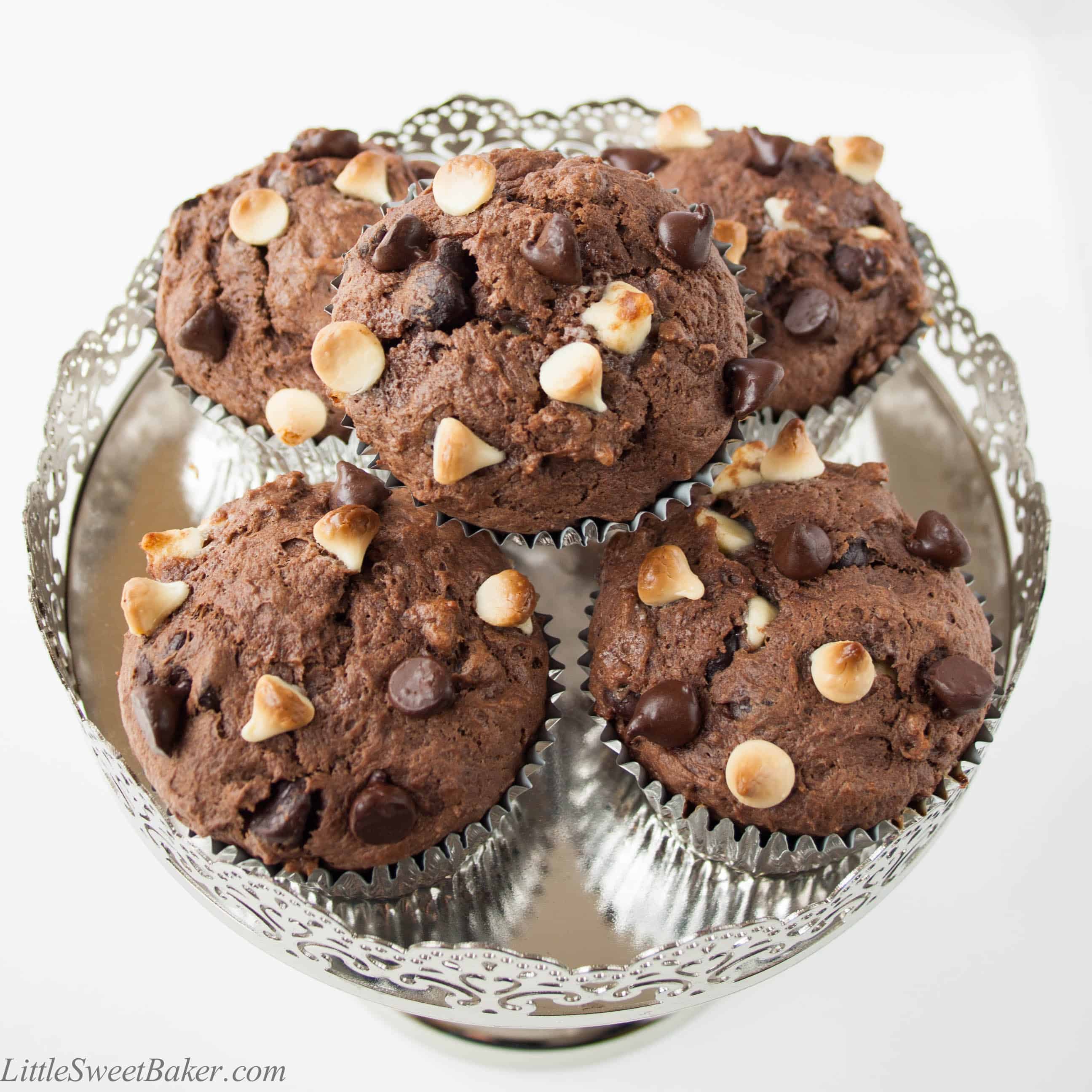 Triple Chocolate Muffins - Little Sweet Baker