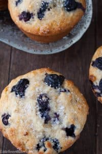 Blueberry Buttermilk Muffins - Little Sweet Baker