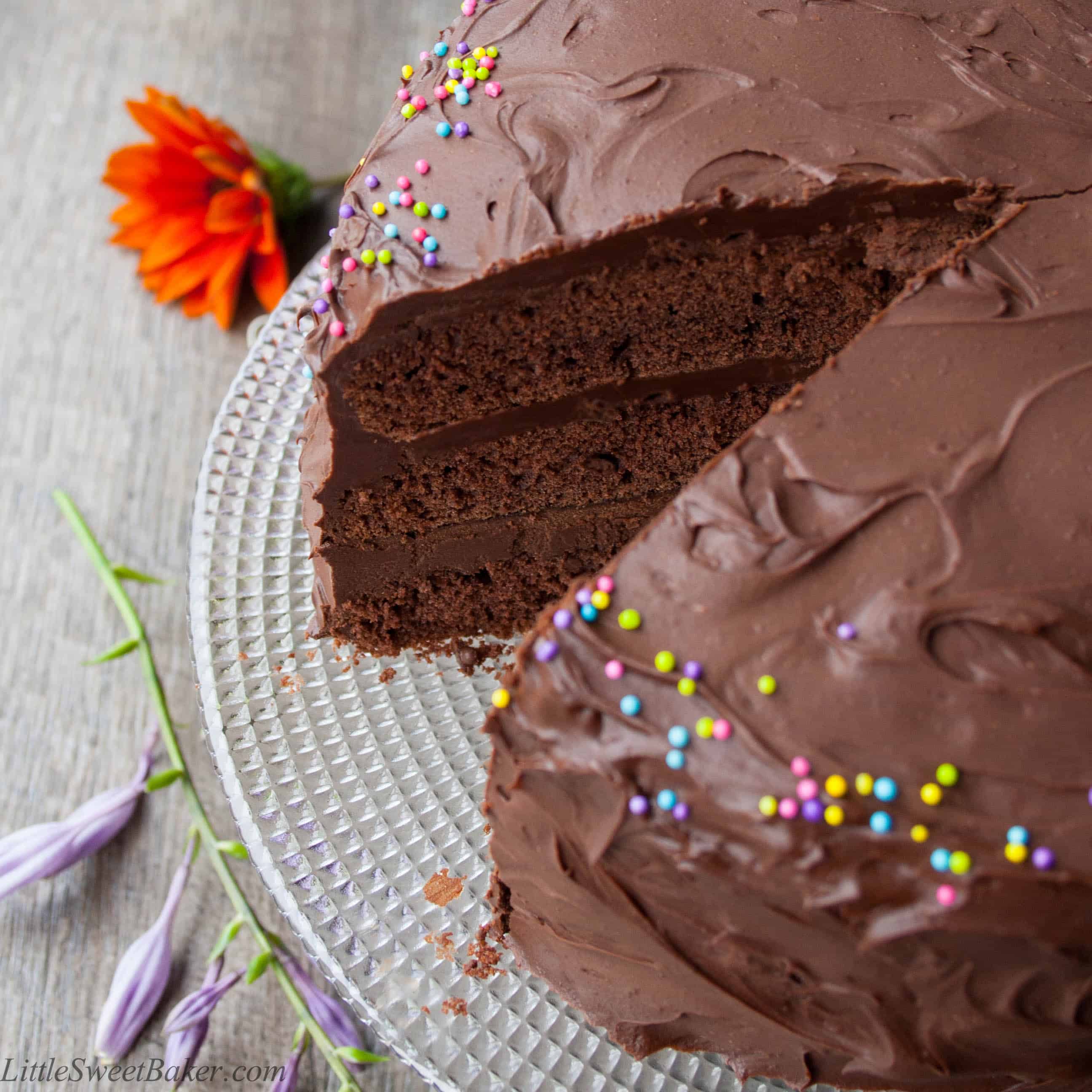 Chocolate Birthday Cake - Little Sweet Baker