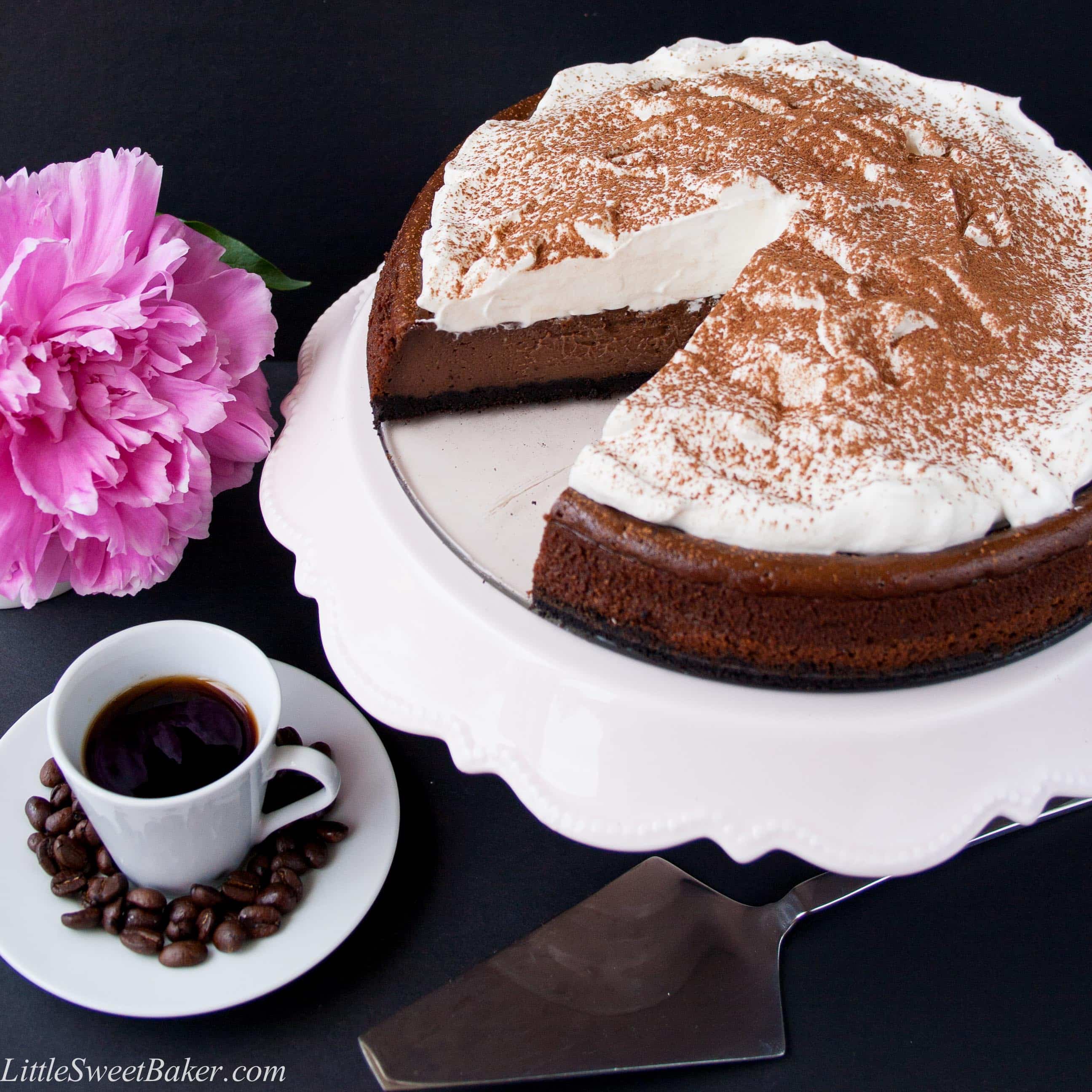 Chocolate Mocha Cheesecake - Little Sweet Baker 