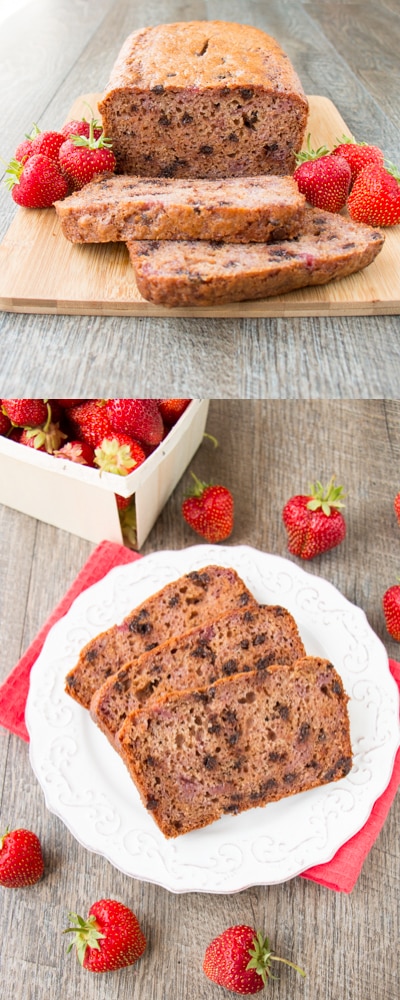 STRAWBERRY CHOCOLATE CHIP BREAD. Bursting with strawberry flavor in every bite because this quick bread is made with a fresh strawberry preserve instead of chopped strawberries. It's so good - your taste buds will thank you!