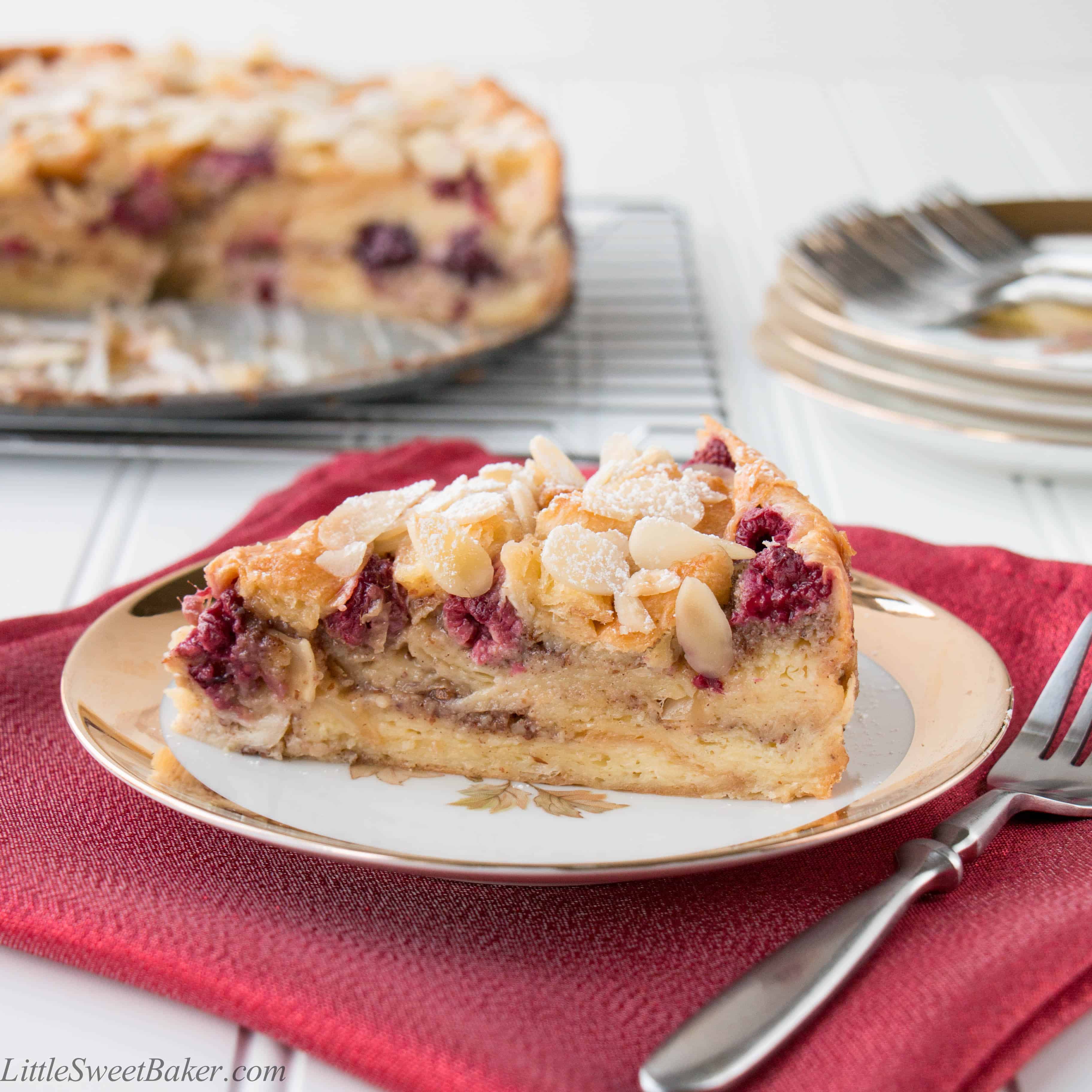 Almond Berry Croissant Cake {video recipe} Little Sweet Baker