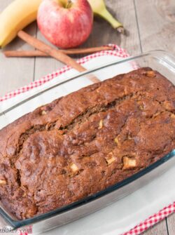 This moist and delicious banana bread is packed with flavor and goodness. It's made with whole wheat flour, coconut oil and is dairy-free.