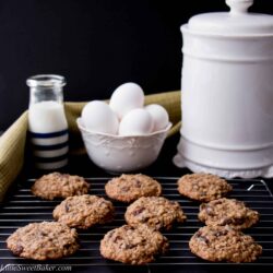 These soft and chewy cookies are loaded with plump raisins and hearty rolled oats. They are buttery and have a hint of cinnamon spice. Your whole family will love this homemade classic cookie recipe.
