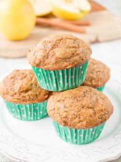 These moist, soft and fluffy muffins are made with whole wheat flour, coconut oil and sweetened with maple syrup. They are absolutely delicious and healthy too! (Video Recipe)