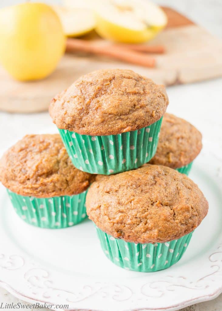 These moist, soft and fluffy muffins are made with whole wheat flour, coconut oil and sweetened with maple syrup. They are absolutely delicious and healthy too! (Video Recipe)