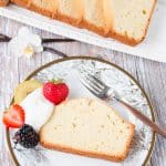 This pound cake is wonderfully rich and buttery. It has a gorgeous golden brown crust and a nostalgic aroma of vanilla.