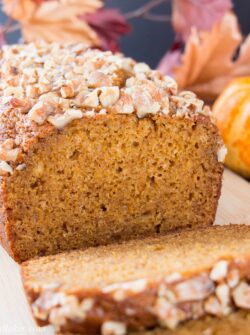 Soft, moist, flavorful and full of spice. See how easy it is to make this delicious homemade pumpkin bread. (video recipe)