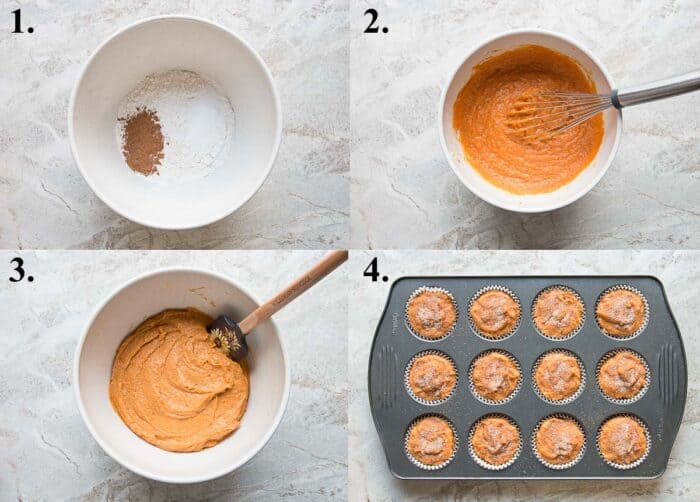 pictures of how to make pumpkin muffins