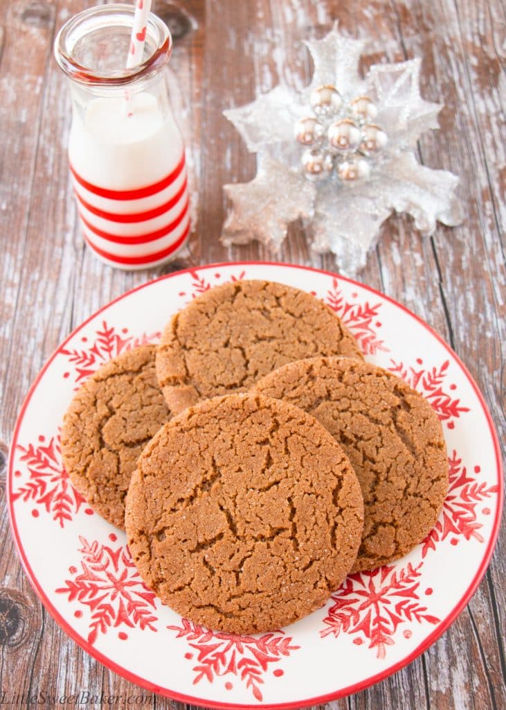 These jumbo size cookies are bold and spicy with a crunchy sugary exterior, and a chewy center.