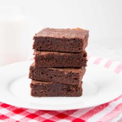 Rich, fudgy and perfectly chewy! This easy one-bowl brownie recipe comes together in just minutes.