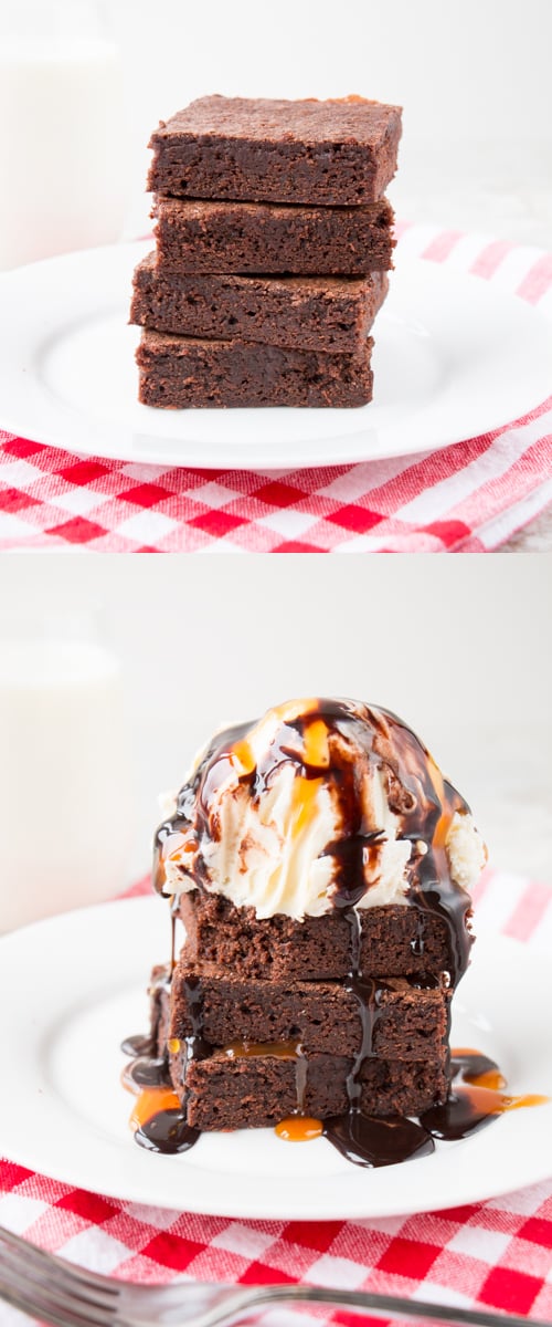 Rich, fudgy and perfectly chewy! This easy one-bowl brownie recipe comes together in just minutes.