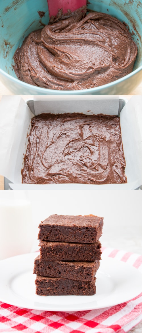 Rich, fudgy and perfectly chewy! This easy one-bowl brownie recipe comes together in just minutes.