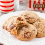 Chewy caramel, nutty pecans and milk chocolate all wrapped up in a delicious little cookie.