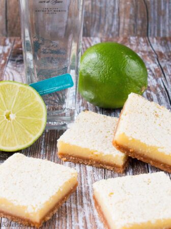 These zesty and sweet lime bars are to die for. They are bursting with a tangy lime taste and pack a punch of tequila flavor.