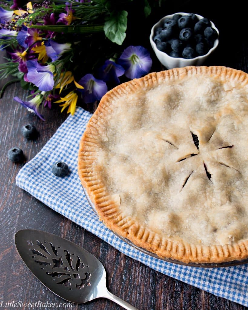 This is a tender flaky pie crust filled with juicy blueberry goodness - just like grandma used to make. This recipe is easy peasy and delicious!