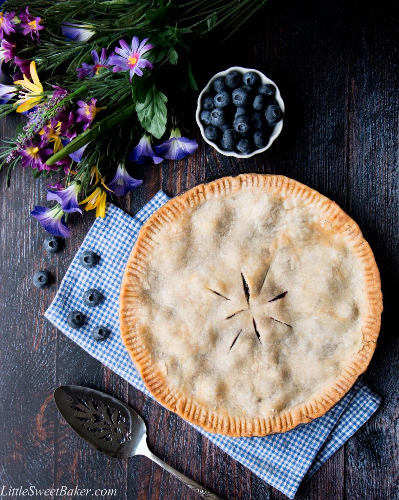 This is a tender flaky pie crust filled with juicy blueberry goodness - just like grandma used to make. This recipe is easy peasy and delicious!