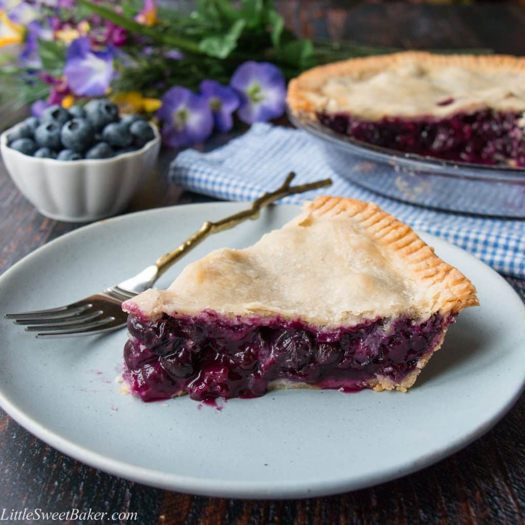This is a tender flaky pie crust filled with juicy blueberry goodness - just like grandma used to make. This recipe is easy peasy and delicious!