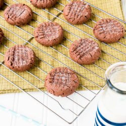 These ultra chewy cookies are rich and fudgy like a brownie with creamy peanut butter taste.