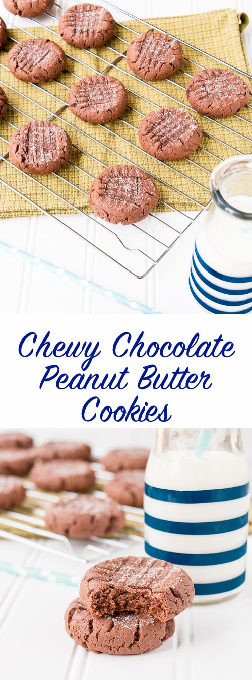 These ultra chewy cookies are rich and fudgy like a brownie with creamy peanut butter taste.