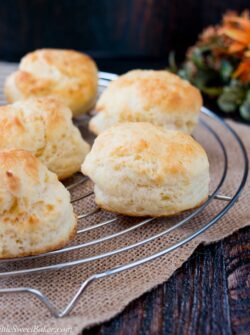 These buttermilk biscuits are soft, flaky and delightfully buttery. Find out the secret technique to why these are the easiest buttermilk biscuits you'll ever make. #easybiscuitrecipe #buttermilkbiscuits #butterbiscuits #flakybiscuitrecipe
