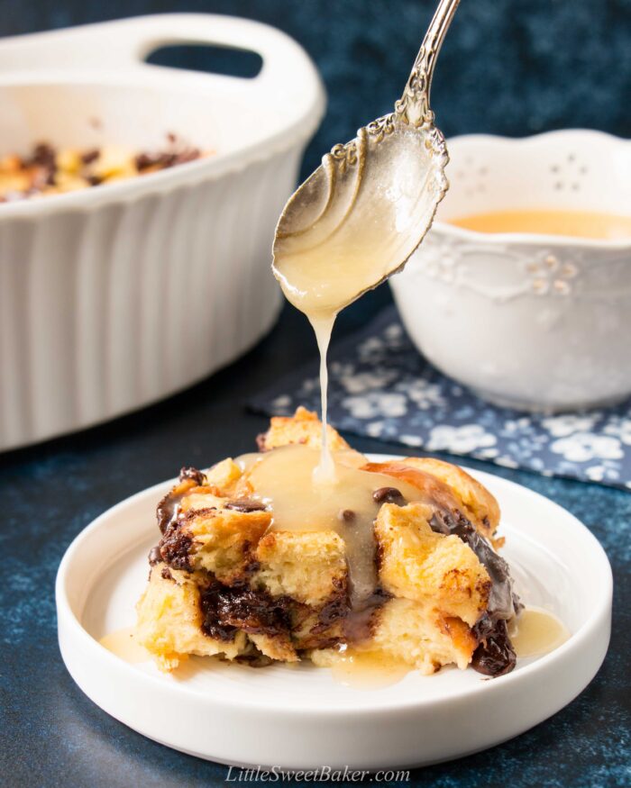Bread Pudding with Bourbon Sauce (Recipe + Video) Little Sweet Baker