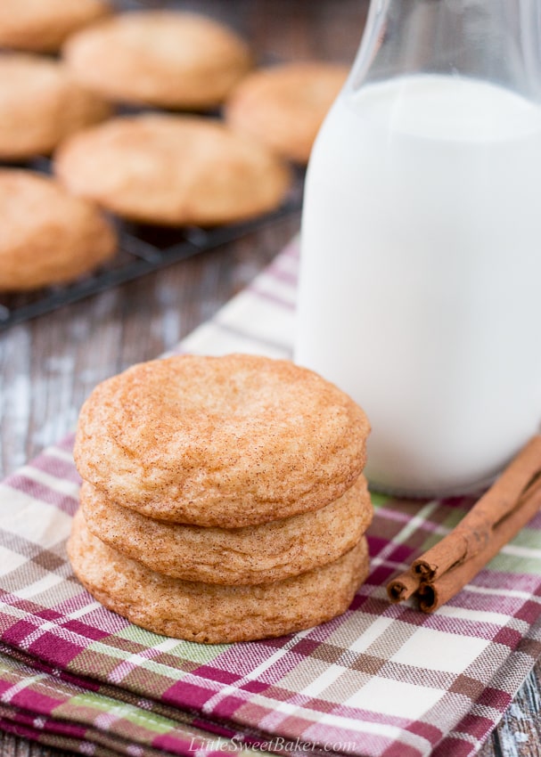 The BEST snickerdoodles I've ever made! Soft and chewy, buttery and tangy, spicy and sweet, and just perfect every single time. #snickerdoodles #cookie #recipe #Christmascookie