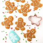 This quick and easy to make gingerbread cookies hold their shape beautifully in the oven and there is no chilling required. #gingerbreadcookies #gingerbreadmen #softgingerbreadcookies