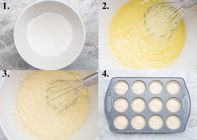 how to make mango cupcakes steps 1-4