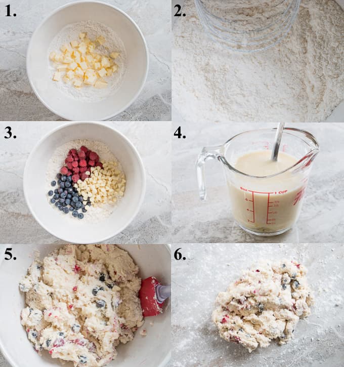 how to make scones steps 1-6