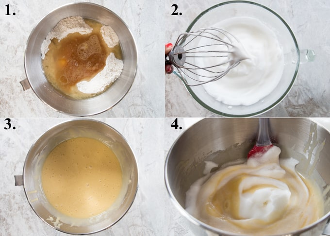 How to make chiffon cake steps 1-4