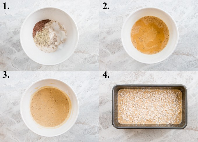 Pictures of how to make quick brown bread.