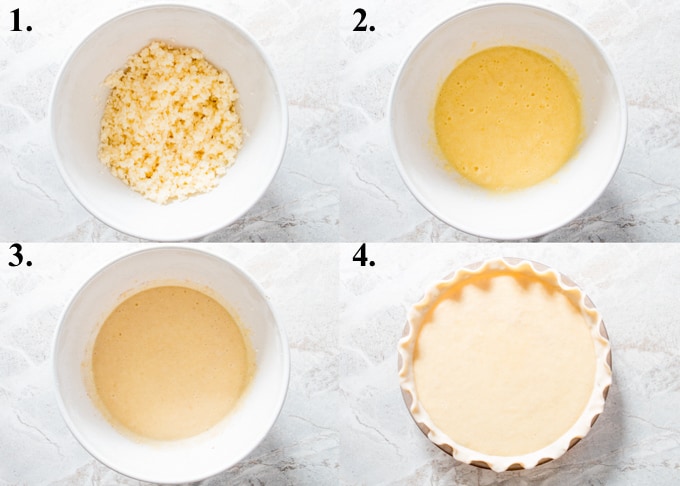 process pictures of how to make buttermilk pie