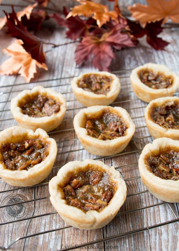 butter tarts on a cooling rack
