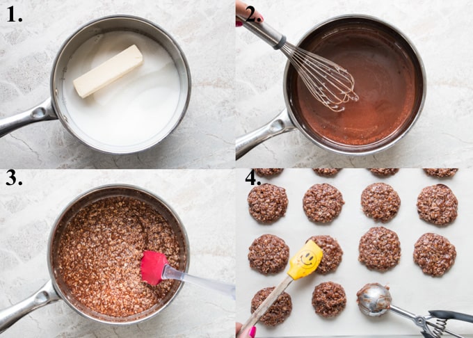 pictures of how to make no-bake cookies