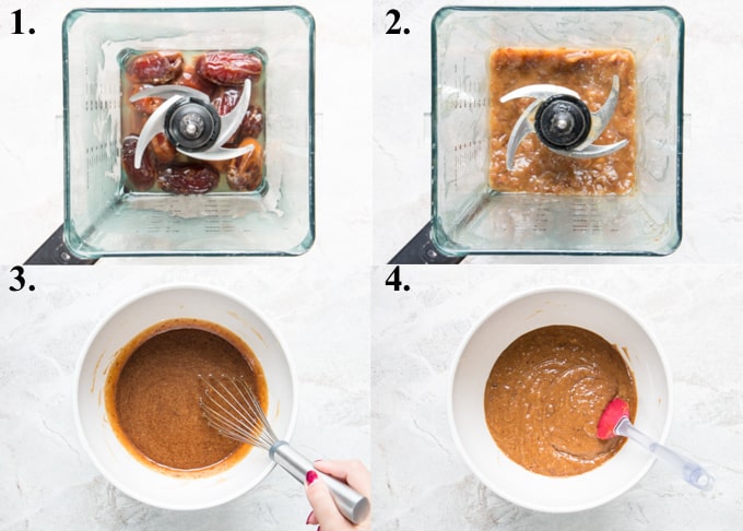 process pictures of how to make sticky toffee pudding