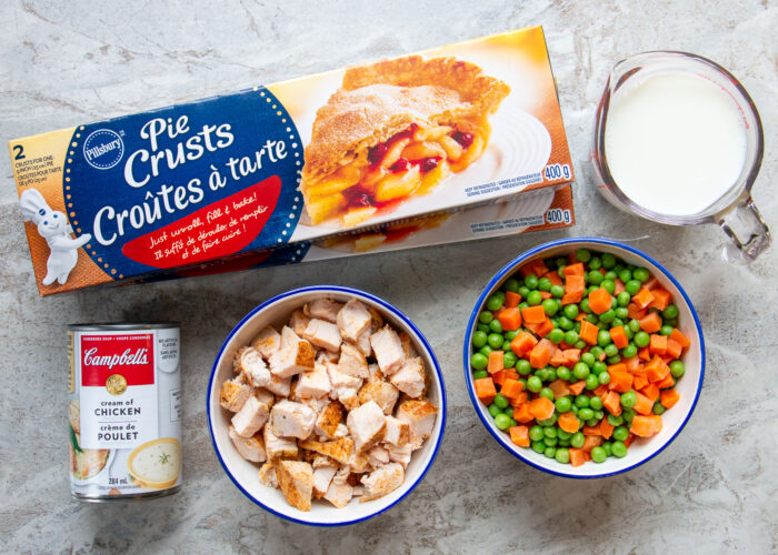 image of ingredients for mini turkey pot pies