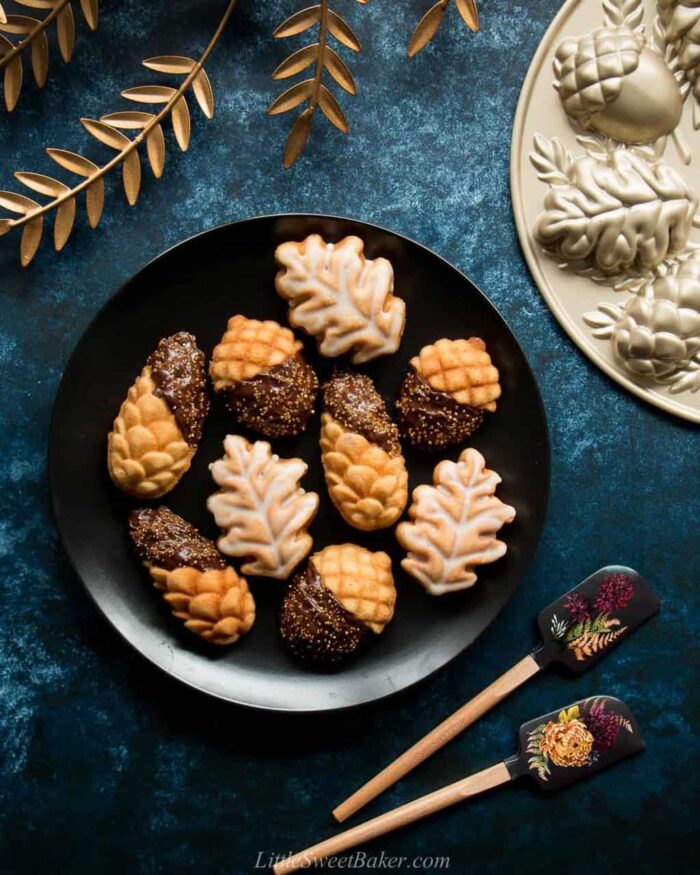 A plate of maple pecan mini cakes.