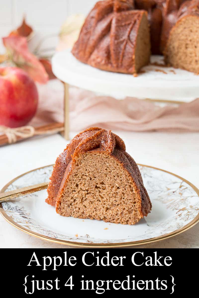 Apple Cider Cake (Just 4 Ingredients!) Little Sweet Baker