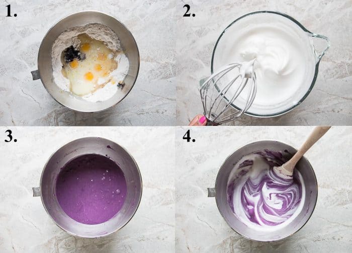 pictures of how to make ube chffon cake