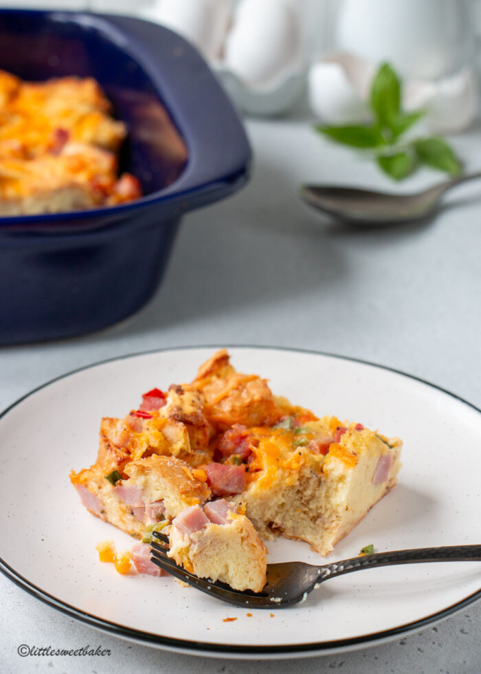 Overnight Breakfast Casserole - Little Sweet Baker