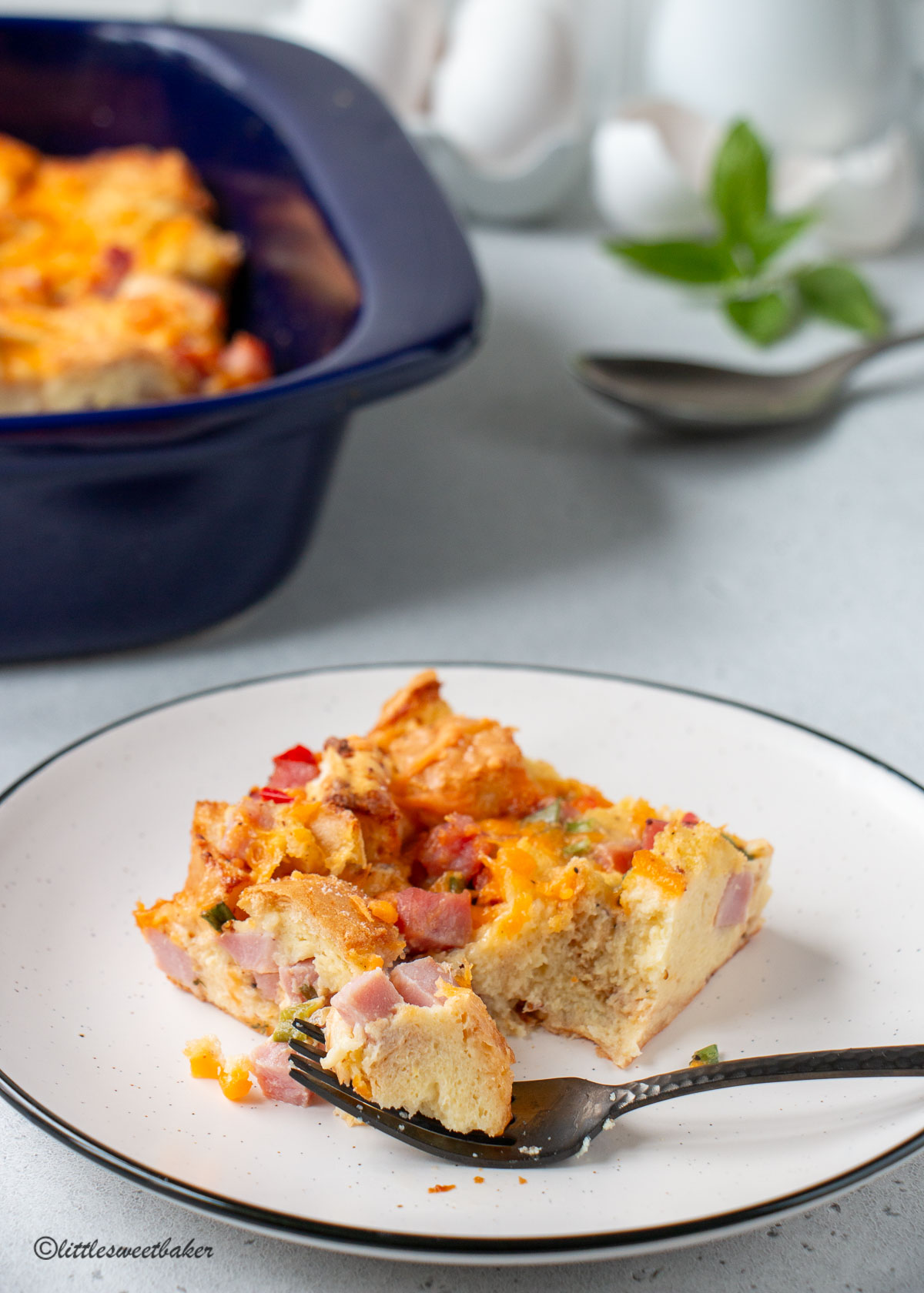 Overnight Breakfast Casserole - Little Sweet Baker