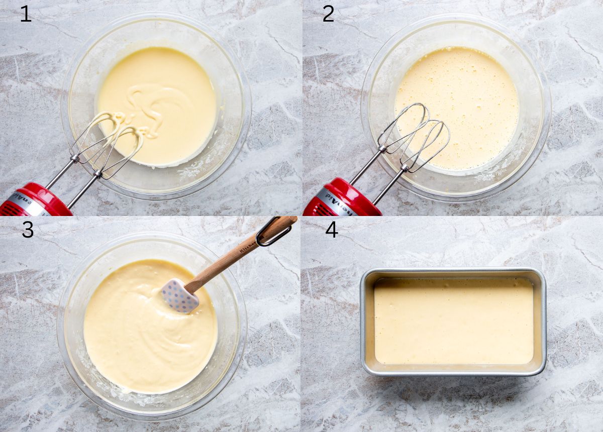 process images of how to make leftover egg yolk cake