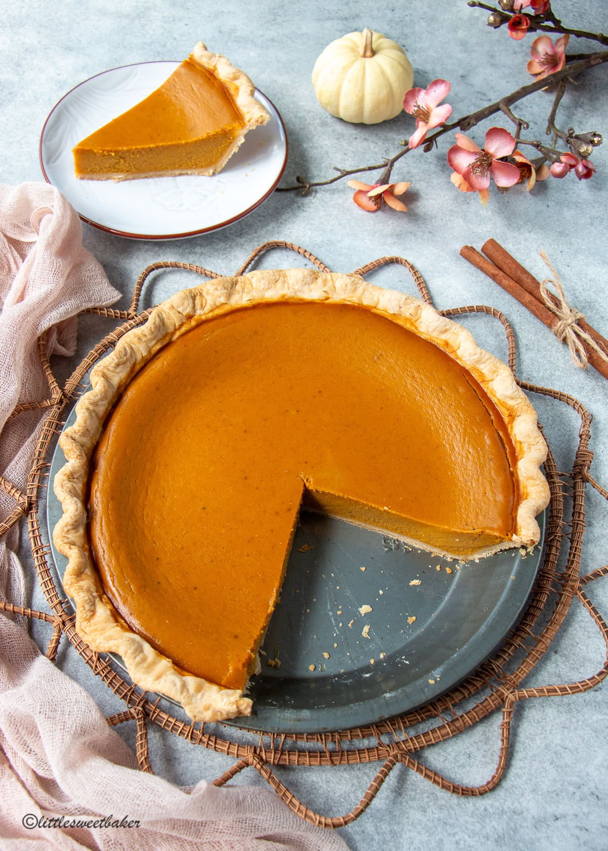 Healthy Pumpkin Pie Little Sweet Baker