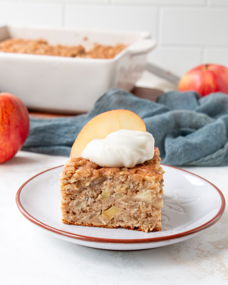 Healthy Apple Oatmeal Cake - Little Sweet Baker